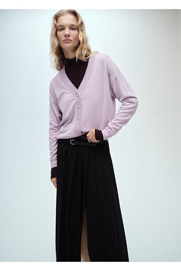 V yaka triko hırka - 6