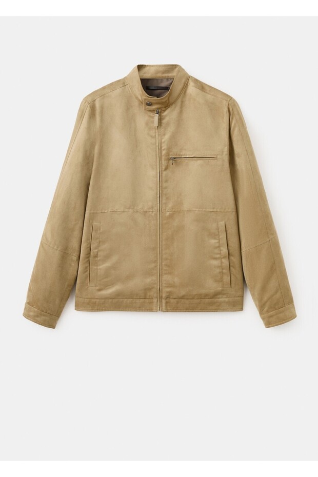 Suni süet biker ceket - 3