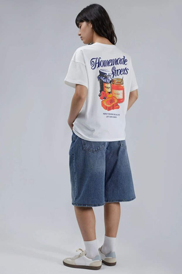 Baskılı Oversized T-Shirt - 7