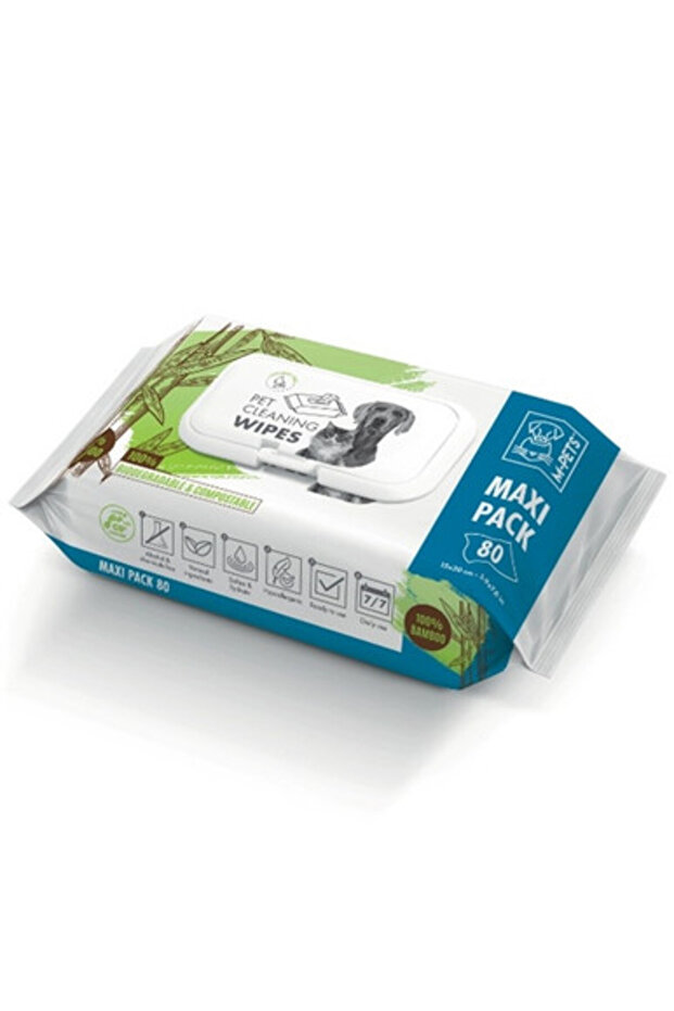 Pet Cleaning Wipes 100% Bamboo Maxi Pack 80pcs