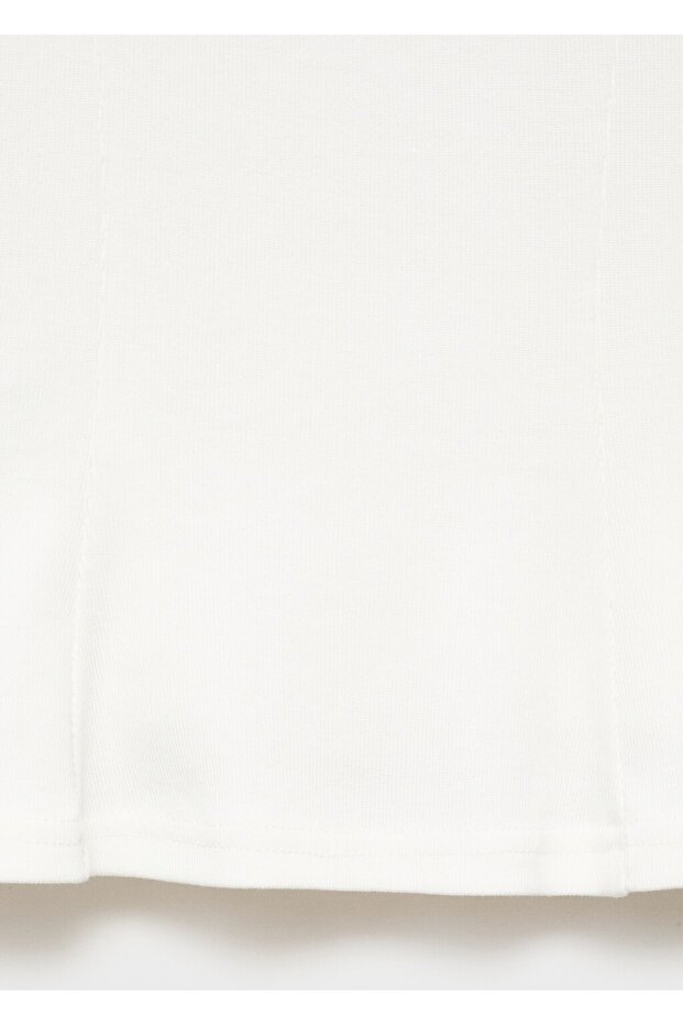 Pamuklu evaze tişört - 5