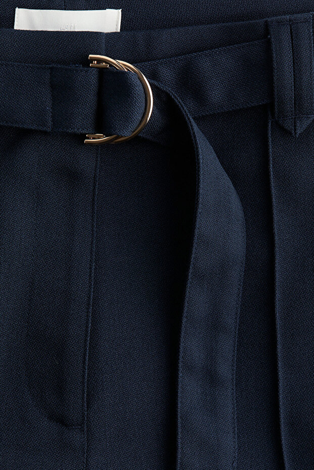 Kemerli İspanyol Paça Pantolon - 2