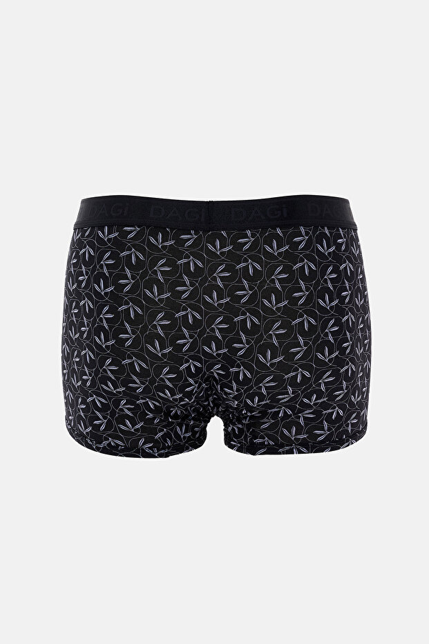 Siyah 4210 Desenli Micro Modal Boxer - 4