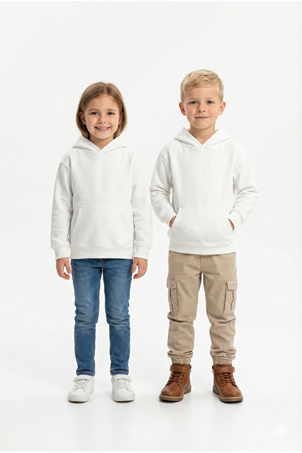 3 Yarns Boys/Girls Comfortable Textured Warm Sweatshirt