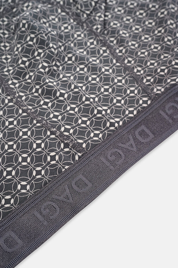 Antrasıt 4210 Desenli Micro Modal Boxer - 5