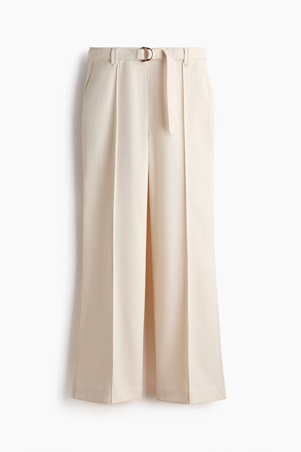 Kemerli İspanyol Paça Pantolon - 1