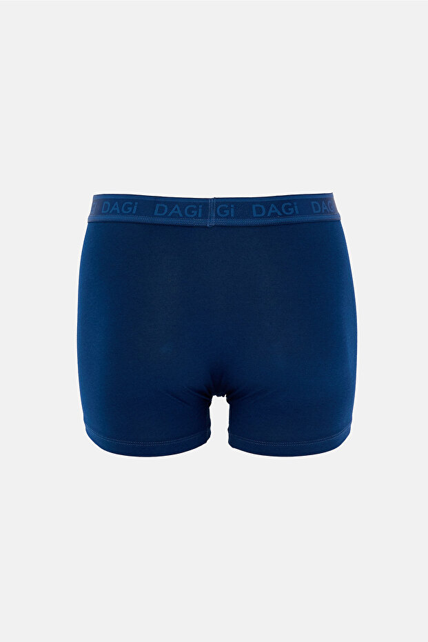Lacivert-Mavi Düz Micro Modal Boxer - 5