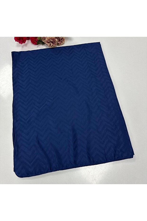 Polocraft jacquard shawl navy blue series jsl2402