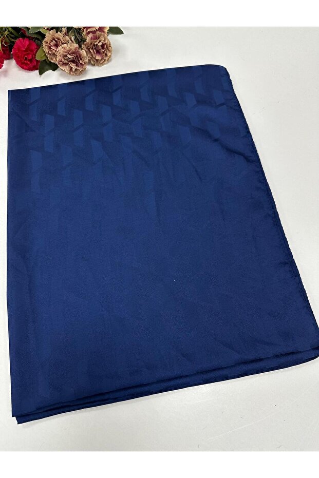 Polocraft jacquard shawl navy blue series jsl2416