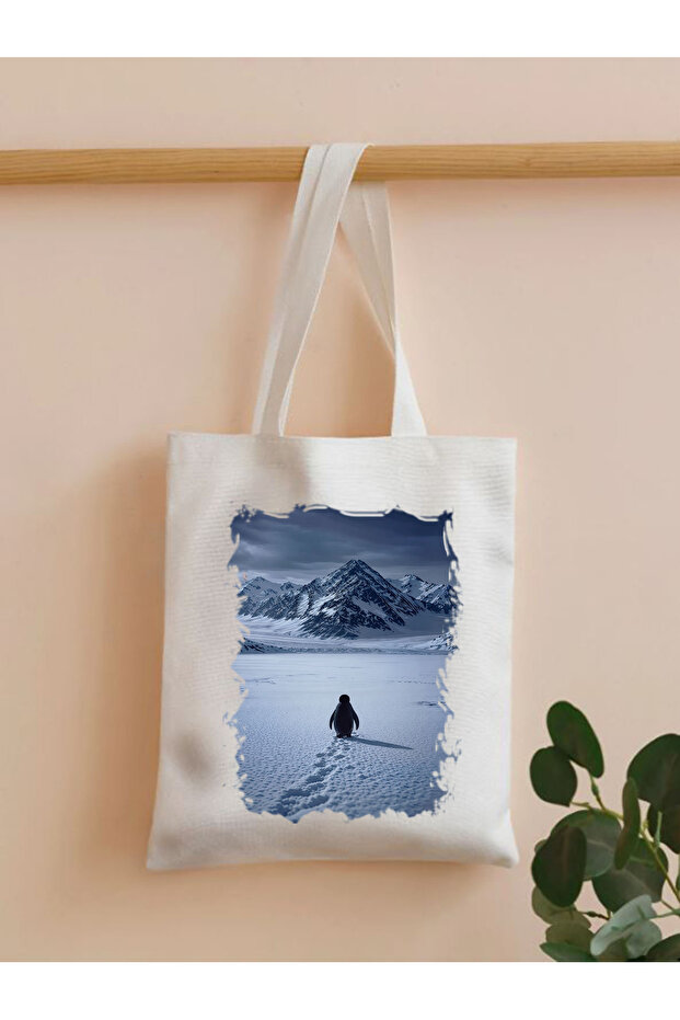 Penguin Printed Tote Bag – Daily Use, Canvas Tote Bag