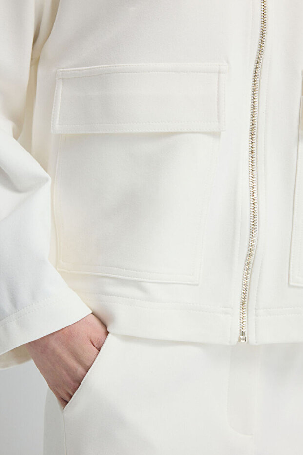 Fermuarlı Örme Ceket - 5