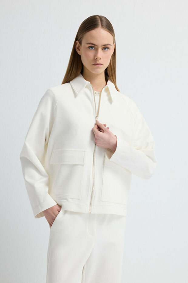 Fermuarlı Örme Ceket - 4