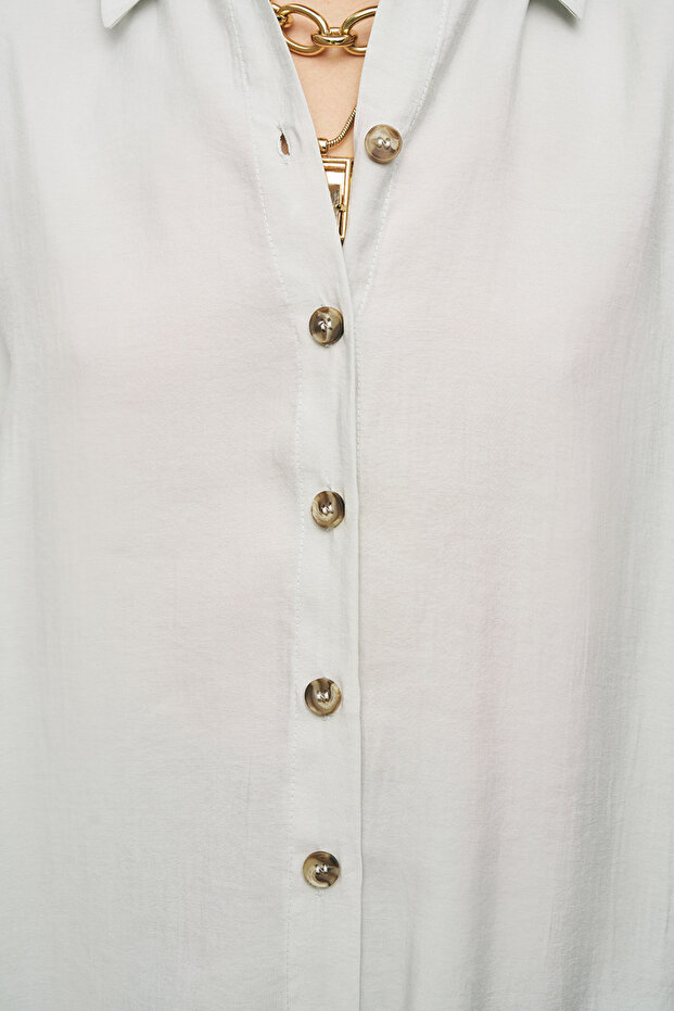 Kadın Basic Modal Düz Dökümlü Gömlek - 2