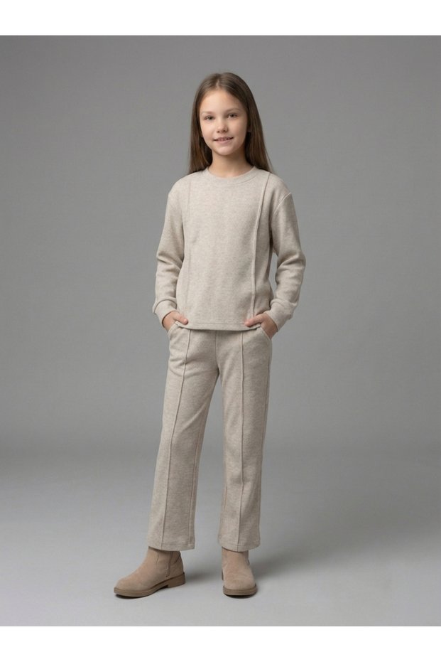 Girl's Thessaloniki Fabric Flat Bottom and Top Set