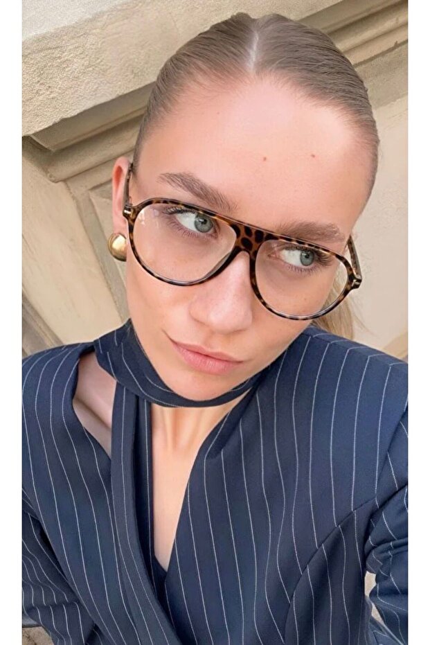 Leopard Patterned Clara Drop Sunglasses - 2