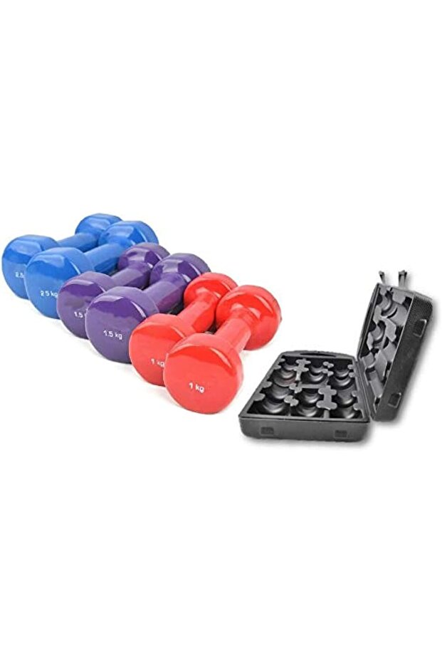 10 KG Vinyl Dumbbell Set With Carrying Case
