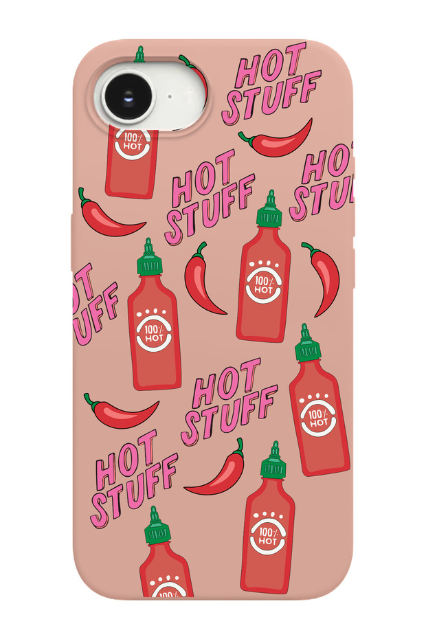 حافظة هاتف متوافقة مع آيفون 16E بنمط هوت ستاف وتصميم داخلي من الجلد المدبوغ - 1