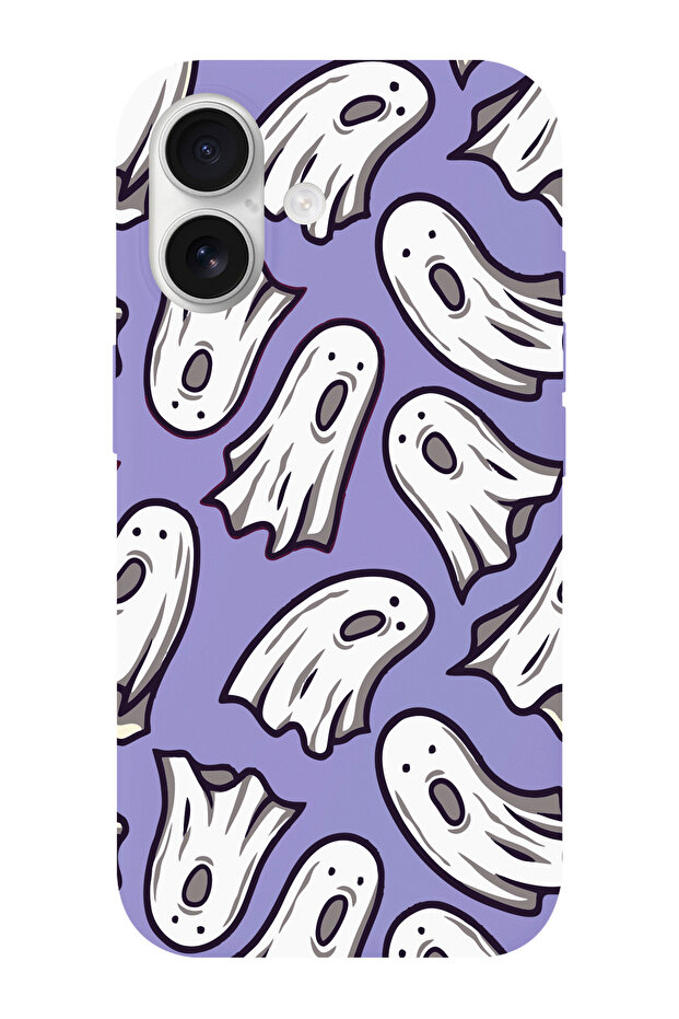 iPhone 17 Ghosts Patterned Suede Inside Launch Phone Case - 1