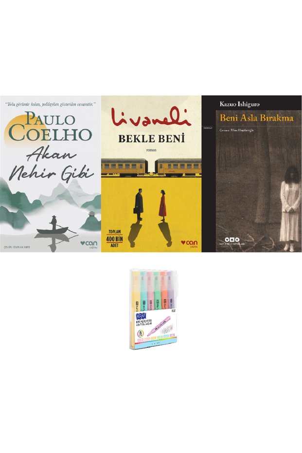 AKAN NEHİR GİBİ + Bekle Beni + Beni Asla Bırakma 3 Book Set (Pencil Set Hd)
