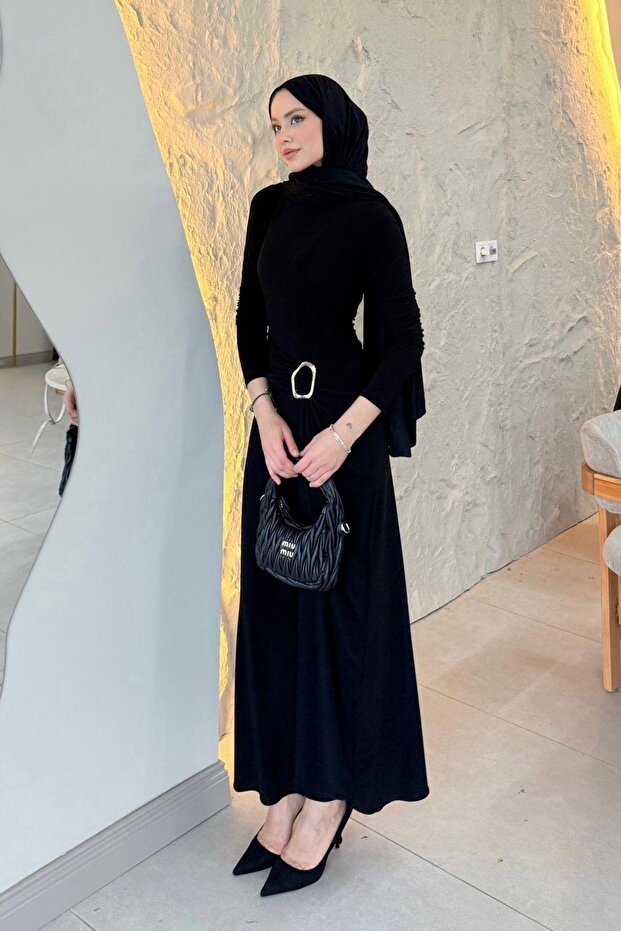 Ensar Sandy Elbise Siyah - 3