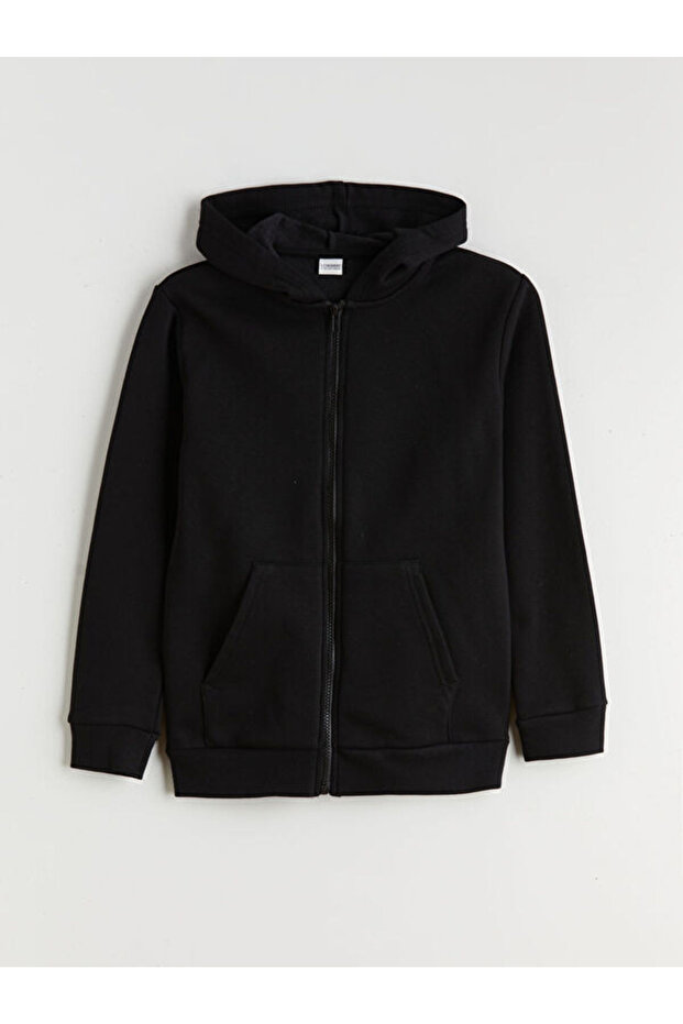 Esvab • Modern & Distinctive Hooded Boys' Thick Zippered Sweatshirt