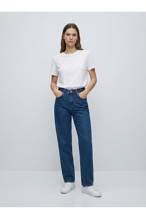 New Wanda Wide Leg Relaxed Fit Mid Indigo Jean Trousers