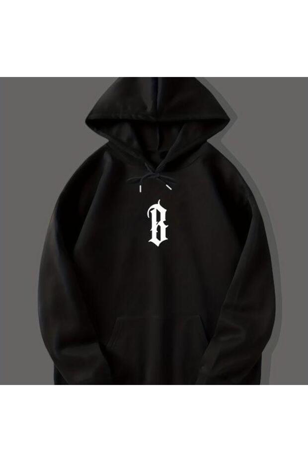Unisex Black Oversize 3 Thread Raster Sweatshirt - Premium Quality High Resolution Printed
