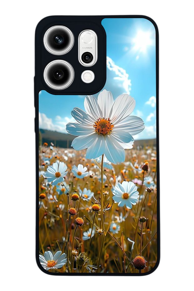 Oppo Reno 14 Compatible Cicek Design Glossy Premium Case