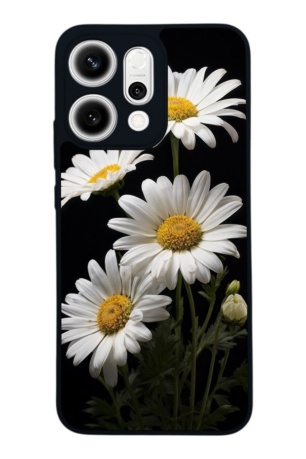Oppo Reno 14 Compatible Daisy Design Glossy Premium Case