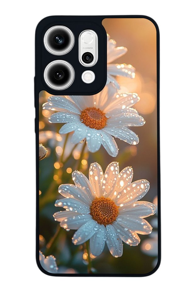 Oppo Reno 14 Compatible Cicek Design Glossy Premium Case