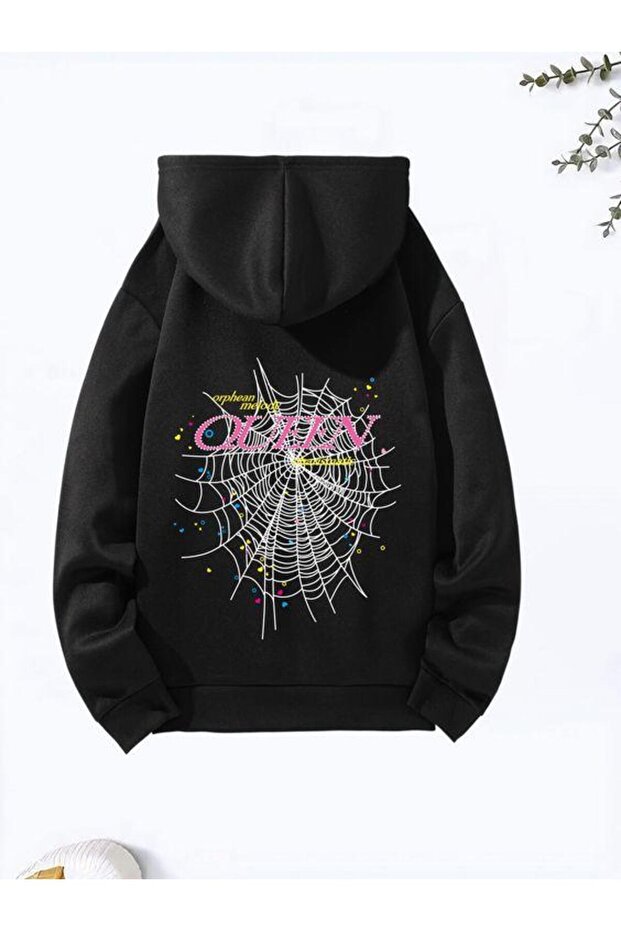 Unisex Black Oversize 3 Thread Raster Sweatshirt - Premium Quality High Resolution Printed