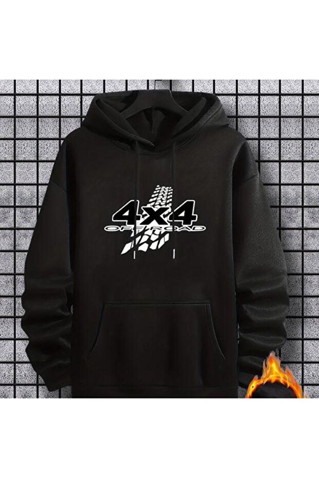 Unisex Black Oversize 3 Thread Raster Sweatshirt - Premium Quality High Resolution Printed