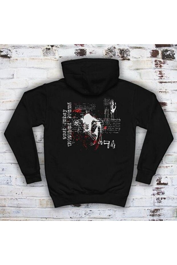 سويت شيرت أسود للجنسين قصة فضفاضة 3 Thread Shardonlu - جودة ممتازة مطبوعة بدقة عالية