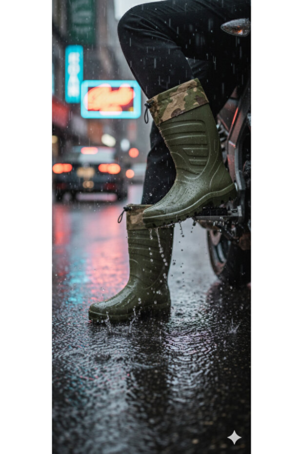 Sonimix Water and Cold-Proof Lined Boots for Hunters, Car Washers, Fishermen, Motorized Courier Boots