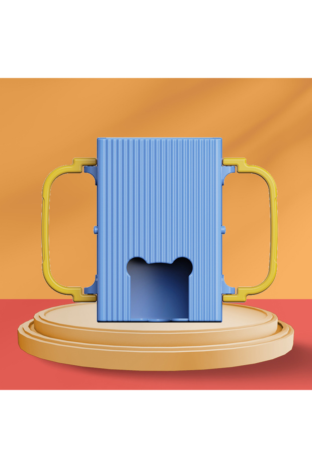 Blue Adjustable Toddler Juice Box Holder - Baby Food and Juice Box Anti-Extrusion Bracket， Milk Cart