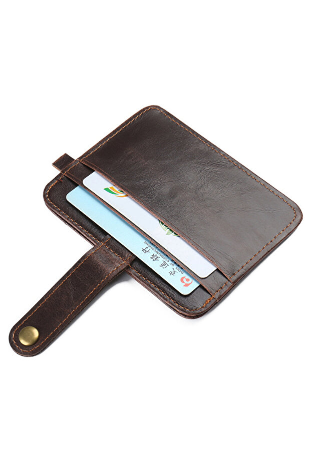 Solid Card Holder Brown - 4