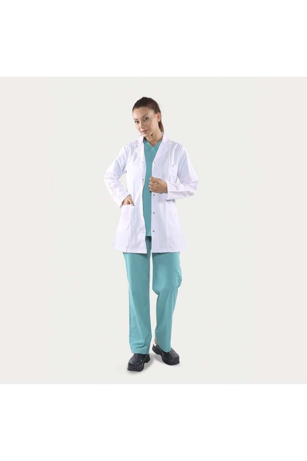 Doctor Classic Collar Nurse's Gown Long Sleeve Short Length Teacher's Gown