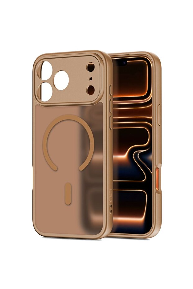 Husă BasicMag MagSafe pentru iPhone 17 Pro - Maro Mat - 3