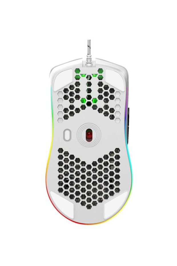 ماوس ألعاب سلكي بستة إعدادات DPI قابلة للتعديل، لون أبيض - 6