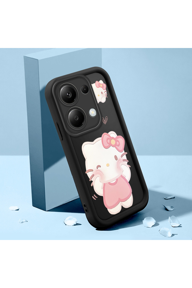 Redmi Note 14S Compatible Fashionable Cat Pattern High Quality Silicone Phone Case
