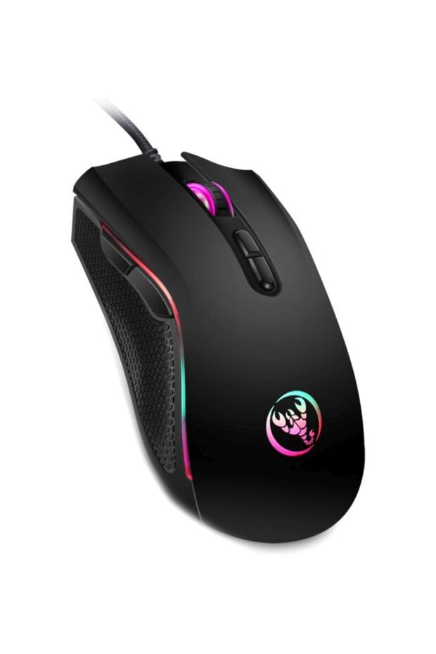 ماوس ألعاب سلكي أسود - 6