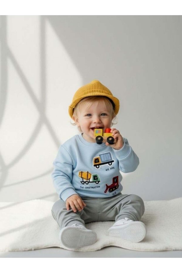 Baby Boy Cotton Car Printed Sweatshirt