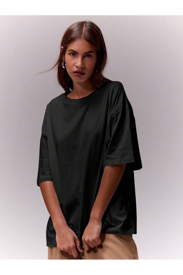 Oversize Fit Comfortable Stylish 100% Cotton Women's T-Shirt
