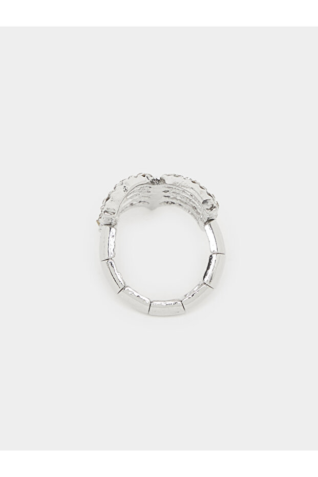 خاتم فضي مرصع بالكريستال - 3