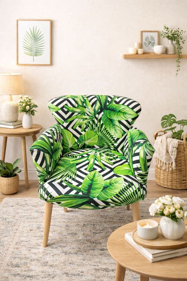 Figürlü Desenli Berjer - 1