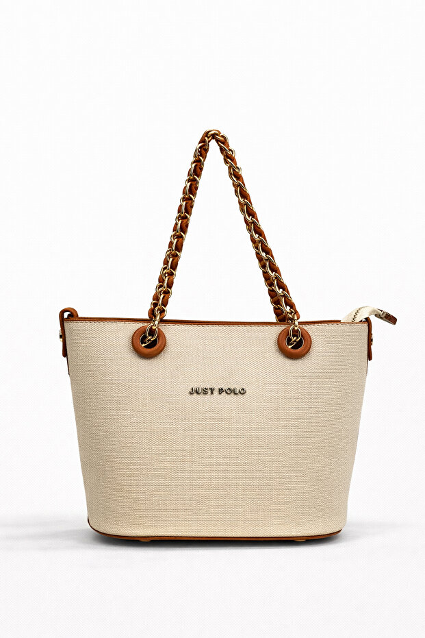 Cross Strap Women's Bag Cream-Tan 6054