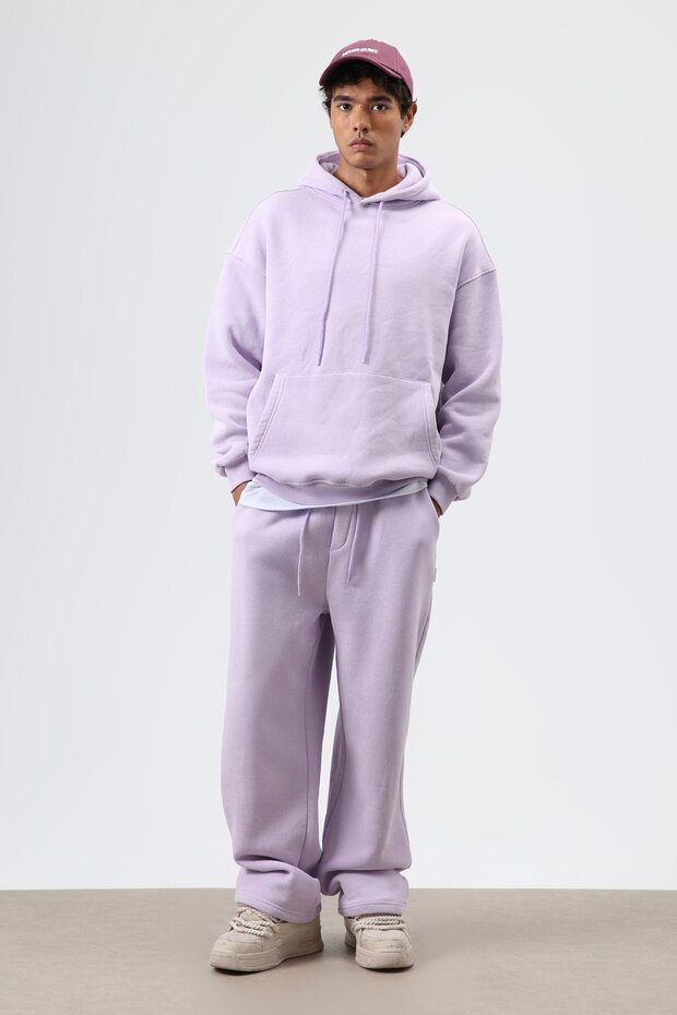 Washable Baggy Tracksuit Bottoms Lilac