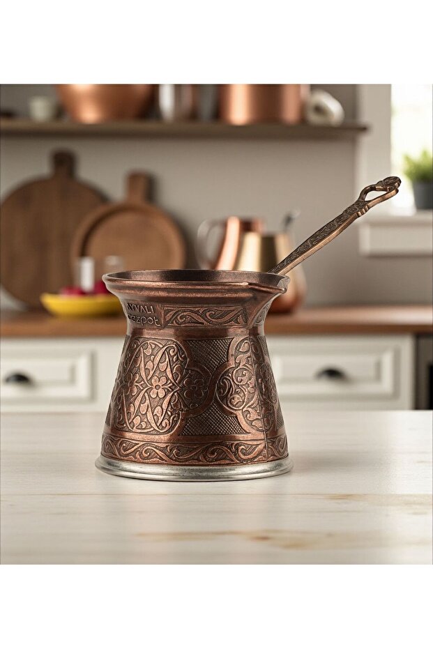 Classic No. 7 Milk Pot Cast Copper Large Size Milk Pot 600 ml - Compatible with Induction Cookers