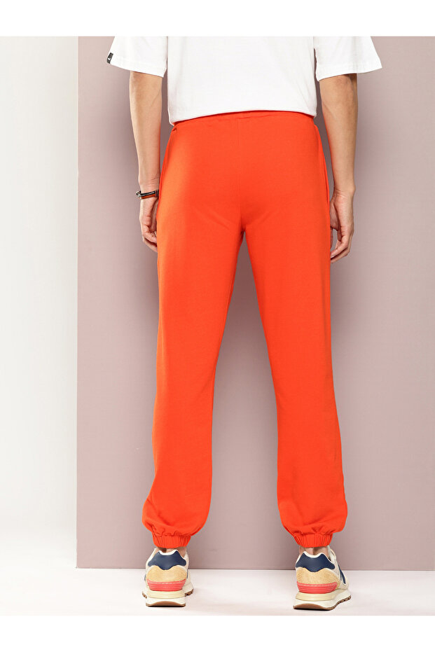 Men Orange Solid Joggers - 3