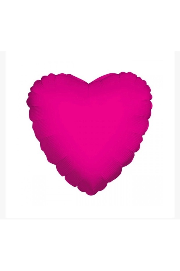 Helyuma Compatible 18 Inch Matte Fuchsia Heart Balloon Foil 1 Piece